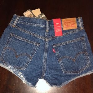 Levi’s high waisted jean shorts